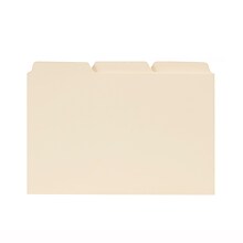 Smead® Recycled Self-Tab Card Guides, Blank, 4 x 6, Manila, 100/Box (623)