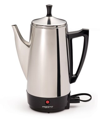 Presto 12-Cups Coffee Percolators, Silver (02811)