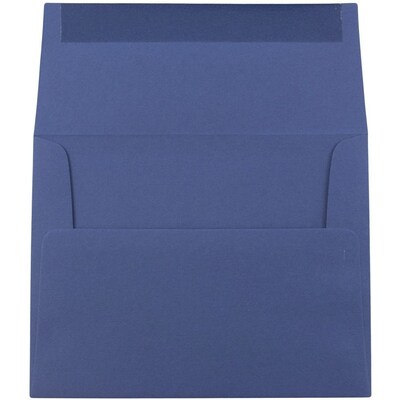 JAM Paper A2 Invitation Envelopes, 4.375 x 5.75, Presidential Blue, 25/Pack (563913396)
