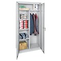 OfficeSource Deluxe Storage Cabinets Series, Combination Wardrobe/Storage, Gray