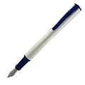 Monteverde Impressa Fountain Pen, Fine Nib, Silver with Blue (MV29882)