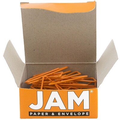 JAM Paper® Colorful Butterfly Paper Clips, Orange Paperclips, 15/Pack (332BYOR)