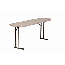 Correll, Inc. R-Series Heavy-Duty Rectangular Folding Table, Mocha Granite with Brown Frame (R1872-2