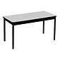 Correll, Inc. 72" Rectangular Shape High-Pressure Laminate Top Lab Table, Gray Granite with Black Frame (LT3072-15)