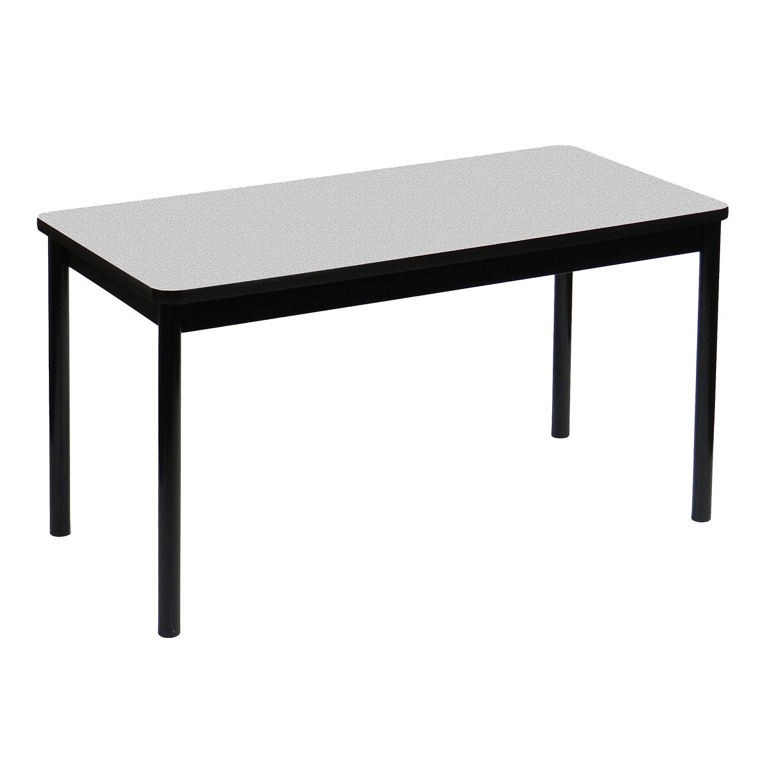 Correll, Inc. 60 Rectangular Shape High-Pressure Laminate Top Lab Table, Gray Granite with Black Frame (LT2460)