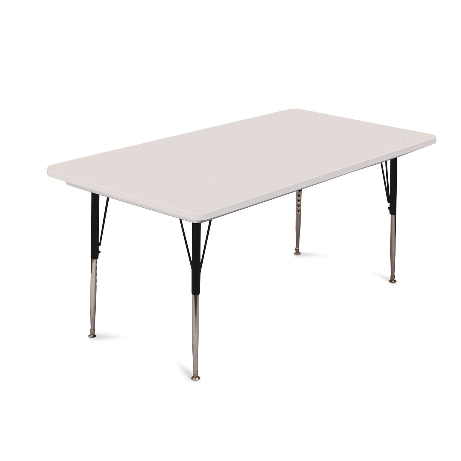 Correll Blow-Molded Plastic Top Rectangular Activity Table, 31 x 30, Grey (AR3072REC-23)