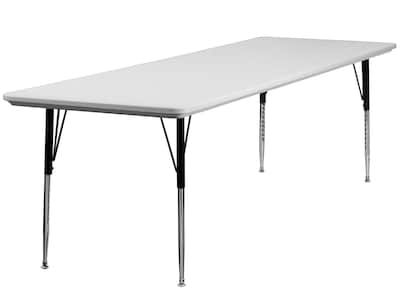 Correll Blow-Molded Plastic Top Rectangular Activity Table, 31 x 30, Grey (AR3096REC-23)