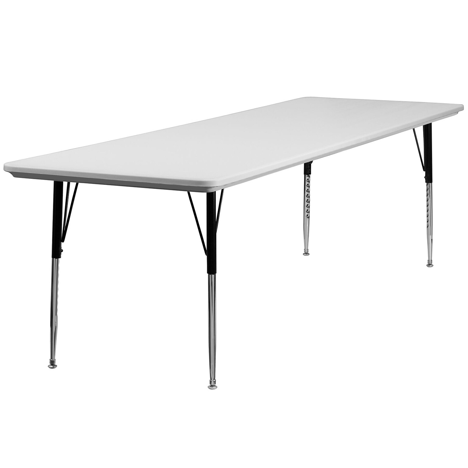 Correll Blow-Molded Plastic Top Rectangular Activity Table, 31 x 30, Grey (AR3096REC-23)