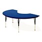 Correll® 48"D x 72"L Kidney Shaped Heavy Duty Plastic Activity Table; Blue Top