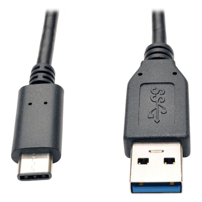 Tripp Lite 3' Type-C USB/Type-A USB Male/Male Data Transfer Cable; Black (U428-003)