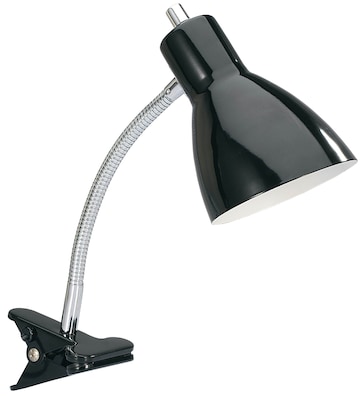 V-LIGHT CFL Gooseneck Style Clip Lamp, Black Finish (VS100504BC)