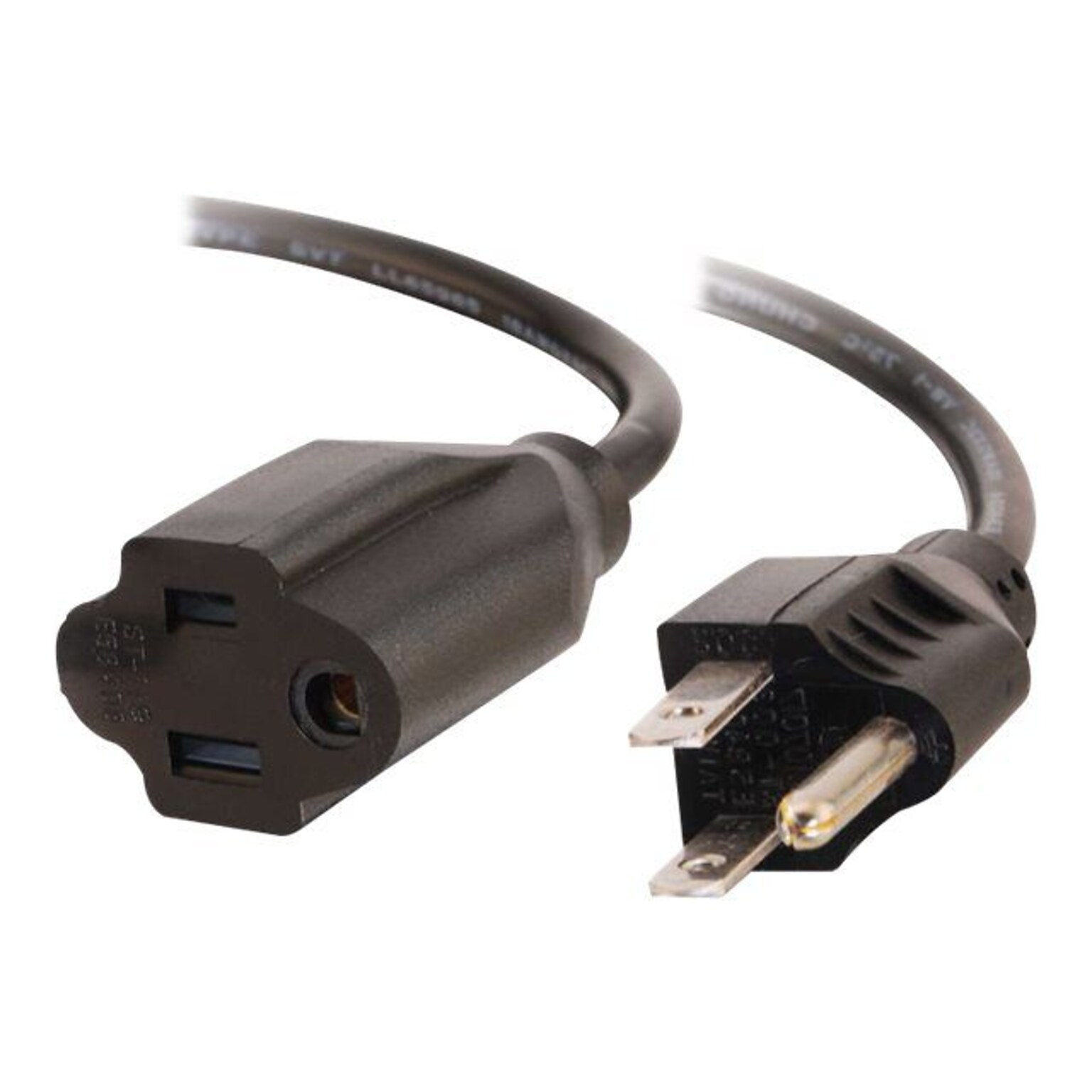 C2G 6ft 18 AWG Outlet Saver Power Extension Cord (NEMA 5-15P to NEMA 5-15R) Power Extension Cable 6 Ft