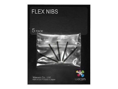 Wacom® ACK20004 Flex Nibs for Tablet Pens, Black, 5/Pack