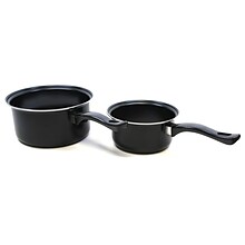 Brentwood 2-Piece Sauce Pan Set, Black (BSP-1620)