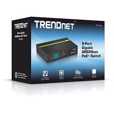 TRENDnet TPE-TG44g 8-Port GREENnet Gigabit PoE+ Switch