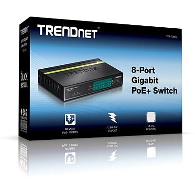 TRENDnet TPETG80g 8-Port Gigabit PoE+ Switch