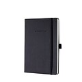 Sigel Hardcover Blank Notebook - A5 Journal Size with Elastic Closure, Black (SGA5HEB-BK)