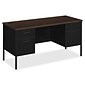 HON® Metro Classic Double Credenza, 60" x 24" x 29.5", 4 x File Drawer(s), Box Drawer(s), Double Pedestal