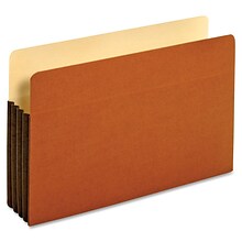 Pendaflex Reinforced File Pocket, 3 1/2 Expansion, Legal Size, Brown, 10/Box (PFX64264)
