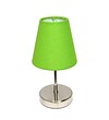 All the Rages Simple Designs LT2013-GRN Nickel Table Lamp Shade; Green