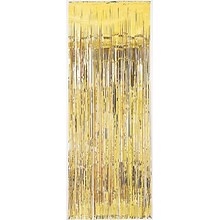 Amscan Metallic Curtains, 8 x 3, Gold, 4/Pack (24200.19)