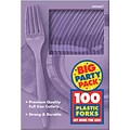 Amscan Big Party Pack Mid Weight Fork, Lavender, 3/Pack, 100 Per Pack (43600.04)