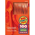 Amscan Big Party Pack Mid Weight Spoon, Orange, 3/Pack, 100 Per Pack (43601.05)