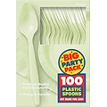 Amscan Big Party Pack Mid Weight Spoon, Leaf Green, 3/Pack, 100 Per Pack (43601.115)