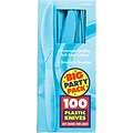 Amscan Big Party Pack Mid Weight Knife, Caribbean Blue, 3/Pack, 100 Per Pack (43603.54)
