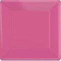 Amscan 10 x 10 Bright Pink Square Plate, 4/Pack, 20 Per Pack (69920.103)