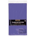 Amscan Plastic Tablecover, 54 x 108, Purple, 12/Pack (77015.106)