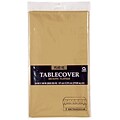 Amscan 54 x 108 Gold Plastic Tablecover, 12/Pack (77015.19)