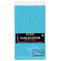 Amscan 54 x 108 Caribbean Blue Plastic Tablecover, 12/Pack (77015.54)
