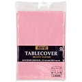Amscan 84 Pink Plastic Round Tablecover, 9/Pack (77018.109)