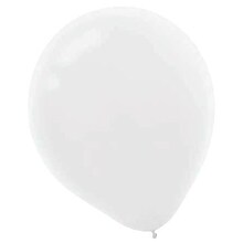 Amscan Packaged Solid Color Latex Balloons, 12, White, 4/Pack, 72 Per Pack (113250.08)