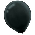 Amscan Solid Color Latex Balloons Packaged, 12, Black, 4/Pack, 72 Per Pack (113250.1)