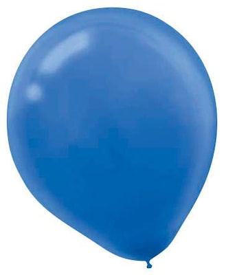 Amscan Solid Color Packaged Latex Balloons, 12, Bright Royal Blue, 4/Pack, 72 Per Pack (113250.105)