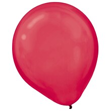 Amscan Pearlized Latex Balloons Packaged, 12, 3/Pack, Apple Red, 72 Per Pack (113251.4)