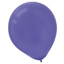 Amscan Solid Color Latex Balloons Packaged, 12, 18/Pack, New Purple, 15 Per Pack (113252.106)