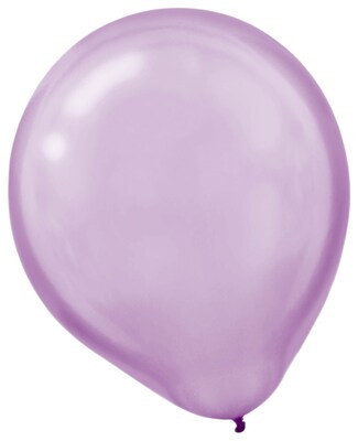 Amscan Pearlized Latex Balloons Packaged, 12, 16/Pack, Lavender, 15 Per Pack (113253.04)