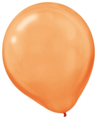 Amscan Pearlized Packaged Latex Balloons, 12, Orange Peel, 16/Pack, 15 Per Pack (113253.05)