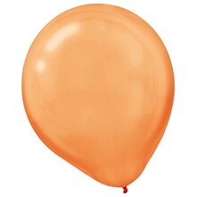Amscan Pearlized Packaged Latex Balloons, 12, Orange Peel, 16/Pack, 15 Per Pack (113253.05)