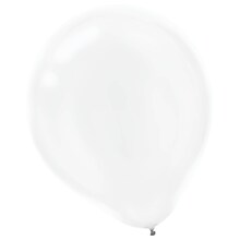 Amscan Pearlized Latex Balloons Packaged, 12, 16/Pack, White, 15 Per Pack (113253.08)