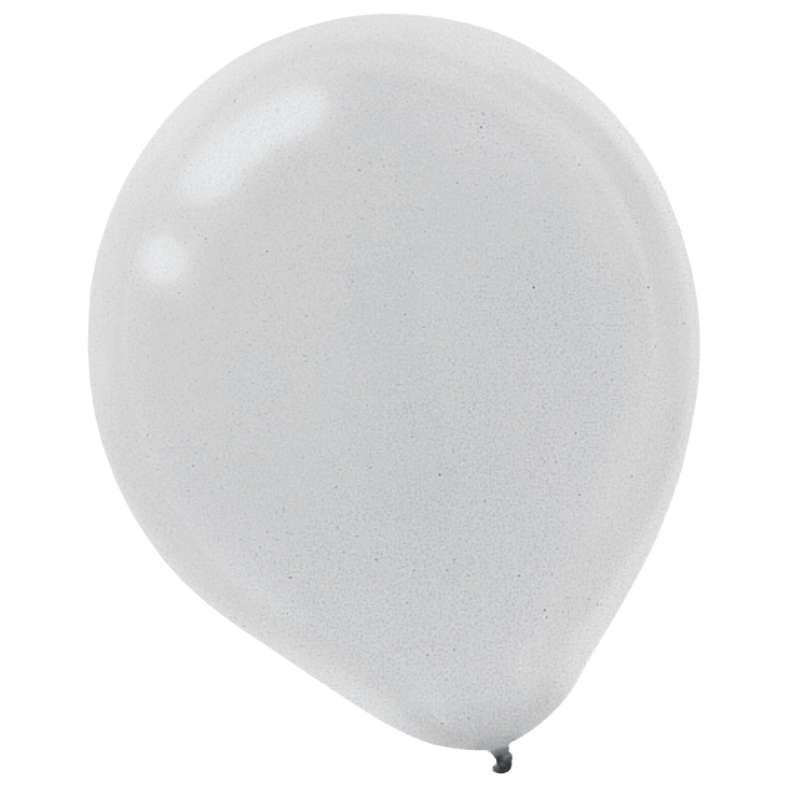 Amscan Pearlized Latex Balloons Packaged, 12, 16/Pack, Silver, 15 Per Pack (113253.18)