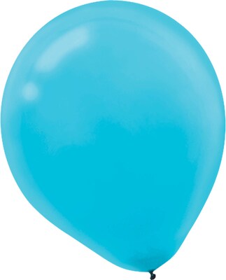 Amscan Solid Color Packaged Latex Balloons, 5, Caribbean Blue, 6/Pack, 50 Per Pack (115920.54)