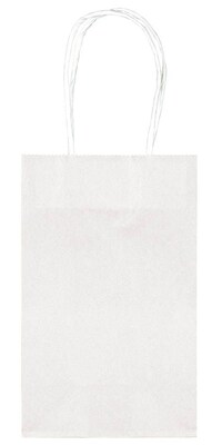 Amscan Kraft Paper Bag, 8.25 x 5.25, White, 4/Pack, 10 Bags/Pack (162500.08)