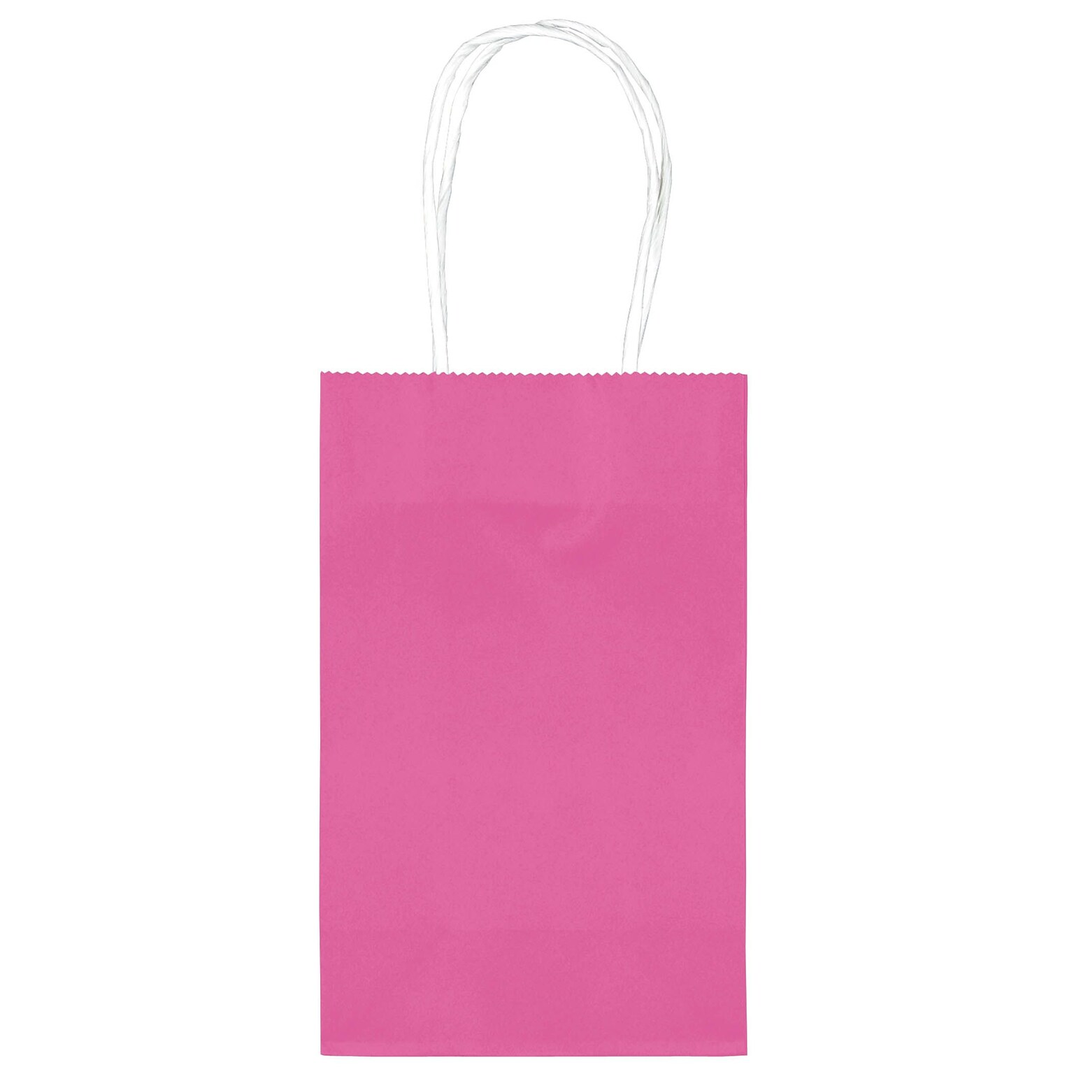 Amscan Kraft Paper Bag, 8.25 x 5.25, Bright Pink, 4/Pack, 10 Bags/Pack (162500.103)