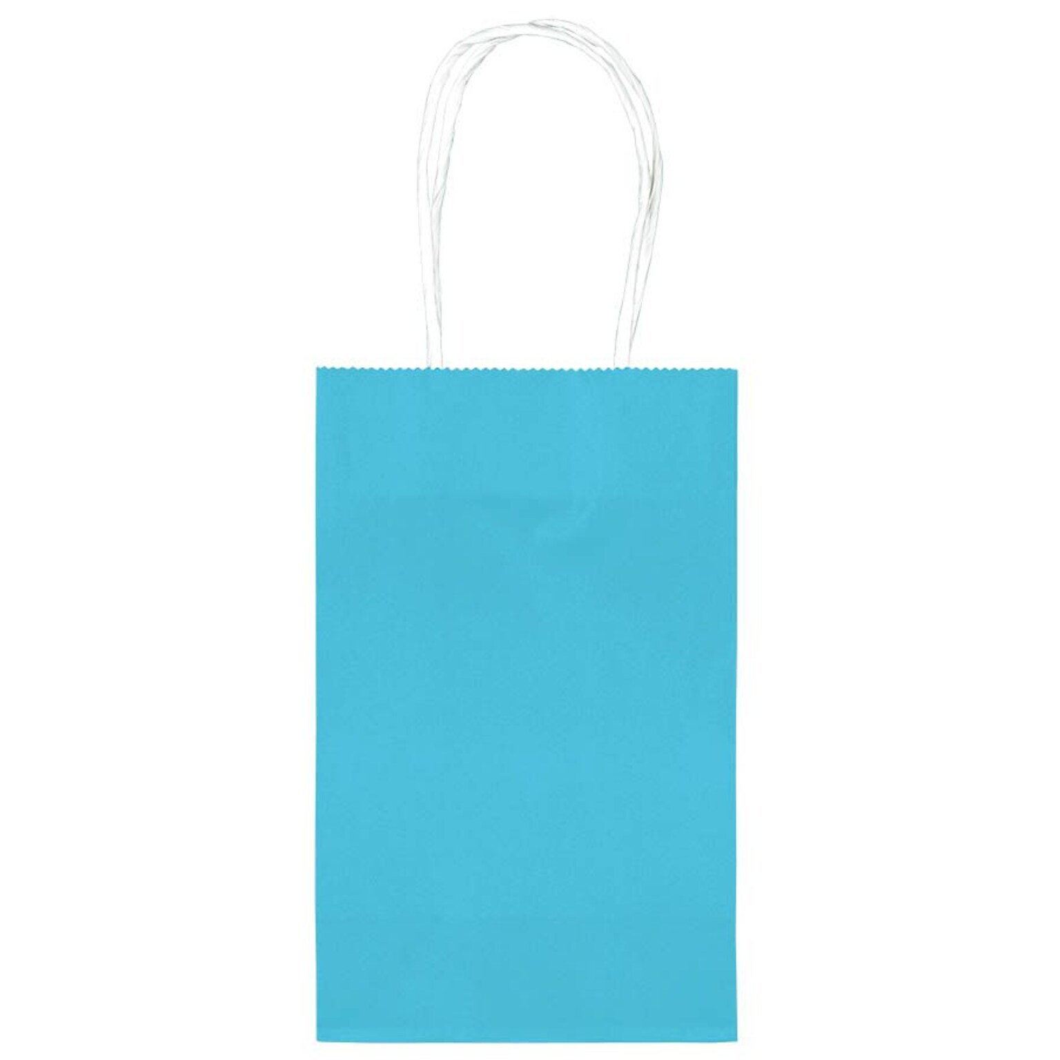 Amscan Kraft Paper Bag, 8.25 x 5.25, Caribbean Blue, 4/Pack, 10 Bags/Pack (162500.54)
