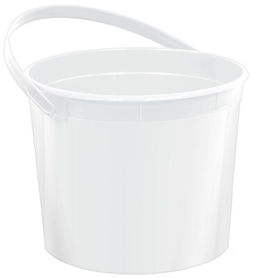 Amscan Plastic Bucket; 6.25, White, 12/Pack (268902.08)