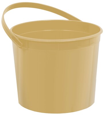 Amscan Plastic Bucket; 6.25, Gold, 12pk